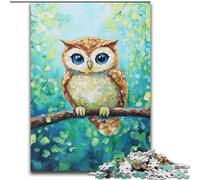Puzzle 1000 pièces Hibou perché sur Un Arbre, idéal pour Les Adolescents, Jeux éducatifs Classiques et décoration raffinée (50x75cm)