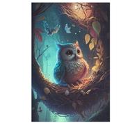 Puzzle 1000 Pièces Hibou - Puzzles en Bois pour Adultes Et Enfants - Décoration D'Intérieur 78×53cm