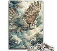 Puzzle 1000 pièces Hibou Volant pour Adultes et Adolescents, Jeux de détente pour renforcer l'amour Entre Couples à partir de 14 Ans 50x75cm