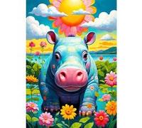 Puzzle 1000 Pièces : Hippopotame ensoleillé G