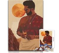 Puzzle 1000 pièces Homme Indien avec du Whisky pour Adolescents:Jeu éducatif pour développer la motricité Fine, pour Les Occasions spéciales Dimensions:38x26cm