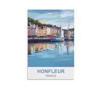 Puzzle 1000 pièces, Honfleur, France. Puzzle en Bois 1000 pièces, Jouet éducatif pour Adultes et Enfants, Jeu de détente Familial, 38 x 26 cm.