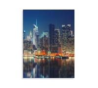 Puzzle 1000 pièces，Horizon de la Ville de New York，Puzzle 1000 Pieces Enfant Jeu d'adresse pour Toute la Famille, Jeu de Placement coloré（75x50cm）-AO29