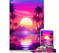Puzzle 1000 pièces Horizon Tropical pour Adolescents développe la mémoire, apaise l’Esprit, Divertissement, Bords Nets, Cadeau attentionné (38x26cm)