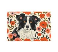 Puzzle 1000 pièces Hytter Border Collie Florals Motif éducatif intellectuel en bois Puzzles amusants Jeu anti-stress