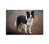 Puzzle 1000 pièces Hytter Border Collie Motif éducatif intellectuel en bois Puzzles amusants Jeu anti-stress