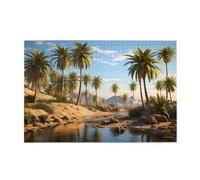 Puzzle 1000 pièces Hytter Groupe de palmiers Motif Puzzle éducatif intellectuel en bois Puzzles amusants Jeu anti-stress