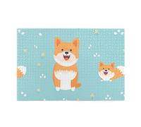Puzzle 1000 pièces Hytter mignon Shiba Inu motif chien éducatif intellectuel en bois Puzzles amusants, jeu anti-stress