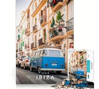 Puzzle 1000 pièces Ibiza Espagne Découpe précise Jeu d'art et de développement cognitif Loisirs Amusants Cadeau apaisant de Noël (38x26cm)