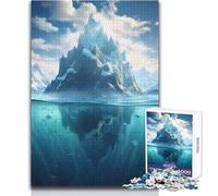 Puzzle 1000 pièces Iceberg majestueux - Jeu éducatif d'analyse et de logique pour Un Père Noël Secret - Dimensions : 38x52cm