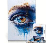 Puzzle 1000 pièces Œil à l'aquarelle pour Adultes Un Cadeau attentionné, idéal pour stimuler la mémoire et favoriser Un Moment de détente Bords Nets