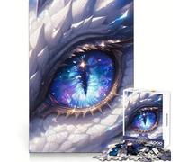Puzzle 1000 pièces Œil de Dragon Blanc Univers Pensée Claire, Distraction Douce, Bords précis, Cadeau Symbolique (38x26cm)
