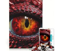 Puzzle 1000 pièces Œil de Dragon Rouge pour Adolescents Jouet à Refaire Soi-même Décoration Intérieure Idéal en Cadeau pour Toute la Famille 50x75cm