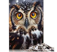 Puzzle 1000 pièces œil de Hibou pour Adultes, Puzzle pour Un Moment en Famille, défi cérébral, 1000 pièces (75 x 50 cm)