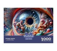 Puzzle 1000 Pièces Œil Surréaliste - Œil Espace Surréaliste, Jeu Anti-Stress, Cadeau Maison, 70x50cm