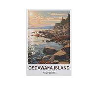 Puzzle 1000 Pièces,Île Oscawana, New York,3D Adultes Bois Jouets Éducatifs Meilleur Cadeau d'anniversaire Garçons Filles(75x50cm)-GF54