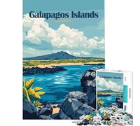 Puzzle 1000 pièces Îles Galapagos Équateur Affiche de Voyage Jeu Familial Défi intellectuel Jouet addictif pour Les Jeux Cadeau d'anniversaire (Dimensions 50x75cm)