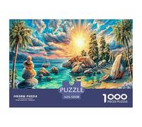 Puzzle 1000 Pièces Îles Seychelles Puzzle Un Jeu Intellectuellement Stimulant Cadeaux pour Adolescents Et Enfants 52x38cm/1000pcs