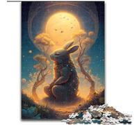Puzzle 1000 pièces Illusion Lapin en Carton, pour Les Anniversaires, Les fêtes et la décoration intérieure(1000 pièces, 26x38cm)
