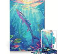 Puzzle 1000 pièces illustrant des Poissons sous-Marins Jeu Amusant et ludique grâce à la Technologie de découpe Laser avancée Jouet d'intérieur divertissant pour Les fêtes (38x26cm)