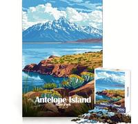Puzzle 1000 pièces Illustrant Le Parc d'État d'Antelope Island pour Adultes Esprit aiguisé, détente et Bien-être Idéal pour Un Joyeux Noël (38x52cm)
