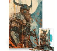 Puzzle 1000 pièces illustrant Un Guerrier Viking Développe la mémoire,ludique et de qualité Professionnelle pour stimuler l'esprit (38x52cm)