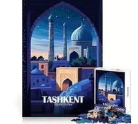 Puzzle 1000 pièces illustrant Un Paysage Urbain de Tachkent, Ouzbékistan, pour Adultes, idéal pour développer l'esprit d'analyse, se divertir et créer Un Cadeau Parfait pour Les fêtes (50x75cm)