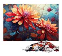 Puzzle 1000 pièces Illustration colorée de Feuilles d'automne Aster Puzzles pour Adultes et Enfants Puzzle en Papier Excellent Cadeau pour Adultes 1000 pièces (38x26cm)