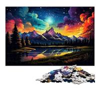 Puzzle 1000 pièces Illustration Couleur du Parc National de Grand Teton Puzzles pour Adultes Puzzle en Papier pour Les Amoureux de l'été 1000 PCS (38x26cm)