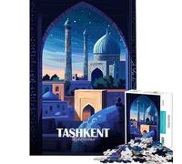 Puzzle 1000 pièces Illustration de la Ville de Tachkent Ouzbékistan Jeu captivant pour développer la Patience Décoration et Cadeau d'anniversaire Parfaits (Dimensions 38x52cm)