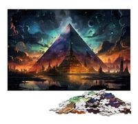 Puzzle 1000 pièces Illustration psychédélique colorée d'un Louvre Puzzles en Papier Jeux éducatifs Décoration de la Maison 1000 pièces (38 x 26 cm)