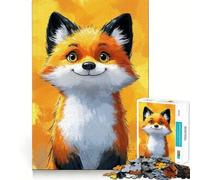 Puzzle 1000 pièces Illustration Renard Souriant Idéal pour Les Adolescents Jouet Intelligent Passe-Temps à la Maison Découpe précise Cadeau attentionné 38x26cm