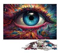 Puzzle 1000 pièces Imagine Yeux psychédéliques colorés pour Adultes Puzzle en Papier Amusant 1000 pièces (38 x 26 cm)