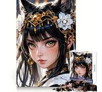 Puzzle 1000 pièces Impératrice Céleste Nekomata pour Adolescents entraînement Intelligent,évasion paisible,découpe Impeccable,Cadeau mémorable (50x75cm)