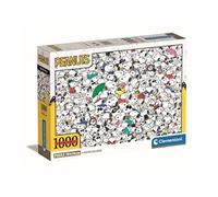 Clementoni | Puzzle Impossible Peanuts pour Adultes 18 Ans+ | 1000 Pièces | Scène Snoopy Répétitive avec Poster | Activité Cognitive et Visuelle Complexe | Matériaux Recyclés | Ideé Cadeau