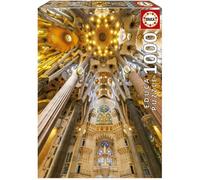 Puzzle 1000 pièces INTÉRIEUR DE LA SAGRADA FAMILIA - Educa - Architecture et monument - Blanc