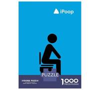 Puzzle 1000 Pièces IPoop Funny Bathroom Puzzles pour Adolescents Course De Vitesse Manuelle Activités Amusantes À La Maison Jeu Stimulant Et Jeu en Famille 70x50cm/1000pcs