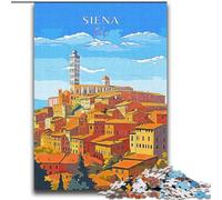 Puzzle 1000 pièces Italie Sienne Voyage Jouets éducatifs Jeux de Famille Cadeaux pour Amis et Famille (38x52cm) 1000pcs