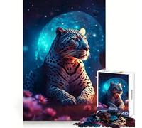 Puzzle 1000 pièces Jaguar Blanc sur Mars pour Adultes Un Cadeau créatif et Anti-Stress aux Bords précis, idéal pour Noël (38x26cm)