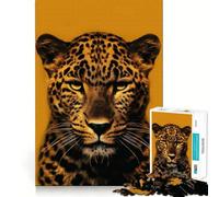 Puzzle 1000 pièces Jaguar tacheté Orange pour Adultes Jeu de réflexion Stimulant Cadeau Exquis et Amusant à Partager (38x52cm)