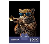Puzzle 1000 Pièces Jaguar Trumpet Puzzle Adulte Jeu Manuel pour S'amuser en Famille Cadeaux Uniques pour Un Anniversaire Et Noël 38x26cm/1000pcs