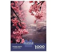 Puzzle 1000 Pièces Japan Sakura Flower Puzzles pour Adultes, Jouet, Décoration Murale, Course De Vitesse Manuelle, Idéal comme Cadeau pour Toute La Famille 38x26cm/1000pcs
