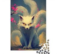 Puzzle 1000 Pièces Japanese Fox Spirit Art Print-10 Puzzles pour Adolescents : Améliorent La Mémoire, Défi Éducatif, Cadeaux pour Les Amis Et La Famille 52x38cm/1000pcs