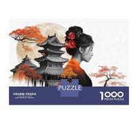 Puzzle 1000 Pièces Japanese Geisha Art Print-7 Puzzle Adulte, Casse-tête, Découpe De Précision, Cadeau Unique pour Anniversaire Et Noël 70x50cm/1000pcs