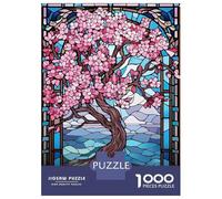 Puzzle 1000 Pièces Japanese Sakura Bloom Art pour Adolescents - Jeu De Réflexion - Cadeaux pour Femmes - Idées Cadeaux Uniques pour Un Anniversaire Ou Noël 52x38cm/1000pcs