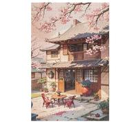 Puzzle 1000 Pièces Japon Style - Puzzles en Bois pour Adultes Et Enfants - Décoration D'Intérieur （78×53cm）
