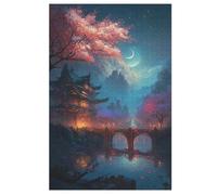 Puzzle 1000 Pièces Japon Style - Puzzles en Bois pour Adultes Et Enfants - Décoration D'Intérieur 78×53cm