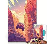 Puzzle 1000 pièces Jeep Canyon Tout-Terrain pour Adolescents, Jeu intellectuel, Joie familiale, découpe de qualité, Cadeau élégant (50x75cm)