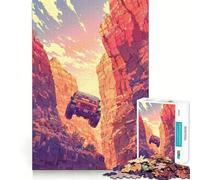 Puzzle 1000 pièces Jeep Tout-Terrain Canyon pour Adolescents Renforce la mémoire, Passe des Moments paisibles, qualité supérieure, Cadeau Classique (38x26cm)