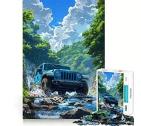 Puzzle 1000 pièces Jeep Tout-Terrain pour Adultes, Jouet Intelligent, activité à Domicile, découpe précise, décoration Murale (38x26cm)